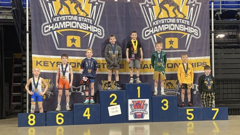 Jordan on the podium at PA Keystone States