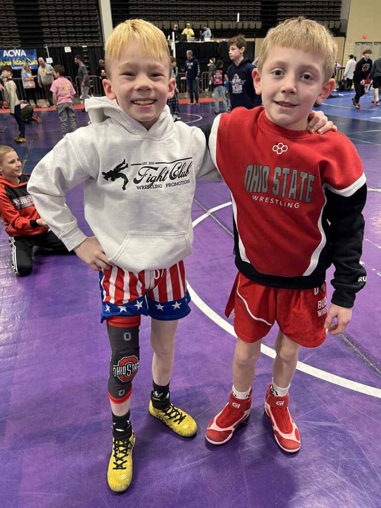 Jordan and a teammate at the Wildwood National Duals